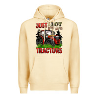 Pina Colada just a boy who loves tractors red tractor Premium Hoodie - BarkalooDesign