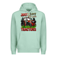 Seafoam just a boy who loves tractors red tractor Premium Hoodie - BarkalooDesign