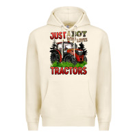 Tofu just a boy who loves tractors red tractor Premium Hoodie - BarkalooDesign