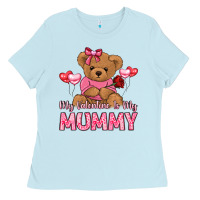 Baby Blue my valentine is my mummy Ladies Tee - LillyAllenDesigns