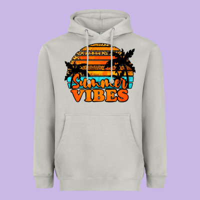 Summer Vibes Heavyweight Hoodie Designed By Jasminsmagicworld