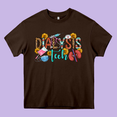 Dialysis Tech Heavy Core Tee Designed By Oliviacreatesart
