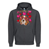 Smoke Valentines day  beagle Zipper Hoodie - RanaPortraitStore