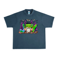 Midnight Navy Joy Halloween Gnome Urban Heavy Tee - CowhideDigitalArt