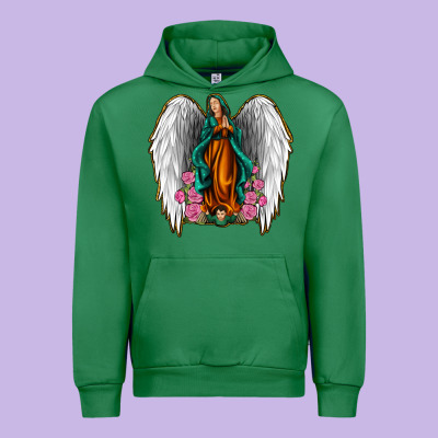 Angel Wing Lady Of Guadalupe Urban Hoodie Designed By Jasminsmagicworld