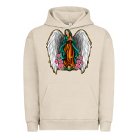 Pigment French Oak Angel Wing Lady of Guadalupe Urban Hoodie - Jasminsmagicworld