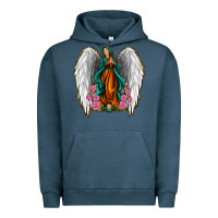 Pigment Midnight Navy Angel Wing Lady of Guadalupe Urban Hoodie - Jasminsmagicworld