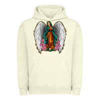 Pigment Pistachio Angel Wing Lady of Guadalupe Urban Hoodie - Jasminsmagicworld