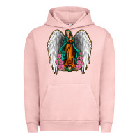 Pigment Salmon Angel Wing Lady of Guadalupe Urban Hoodie - Jasminsmagicworld