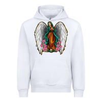 White Angel Wing Lady of Guadalupe Urban Hoodie - Jasminsmagicworld