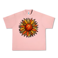 Salmon Basketball Sunflower Urban Heavy Tee - Jasminsmagicworld