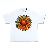 White Basketball Sunflower Urban Heavy Tee - Jasminsmagicworld