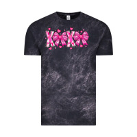Cloud Black XOXO Valentines Vintage Tee - CowhideDigitalArt