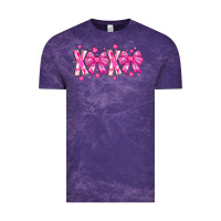 Cloud Purple XOXO Valentines Vintage Tee - CowhideDigitalArt
