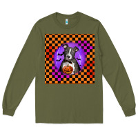 Army Green Halloween American Pitbull Terrier Long Sleeve Tee - LillyAllenDesigns