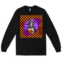Black Halloween American Pitbull Terrier Long Sleeve Tee - LillyAllenDesigns