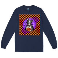 Navy Halloween American Pitbull Terrier Long Sleeve Tee - LillyAllenDesigns
