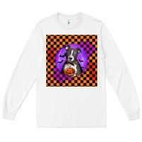 White Halloween American Pitbull Terrier Long Sleeve Tee - LillyAllenDesigns
