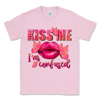 Bubblegum Pink Kiss me i'm so confused Valentine's Day Classic Tee - FaDigitalArtStudio