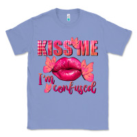Colony Blue Kiss me i'm so confused Valentine's Day Classic Tee - FaDigitalArtStudio