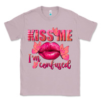Lilac Kiss me i'm so confused Valentine's Day Classic Tee - FaDigitalArtStudio