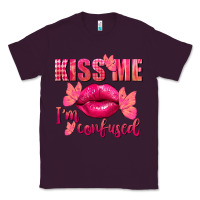 Plum Kiss me i'm so confused Valentine's Day Classic Tee - FaDigitalArtStudio