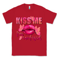Red Kiss me i'm so confused Valentine's Day Classic Tee - FaDigitalArtStudio