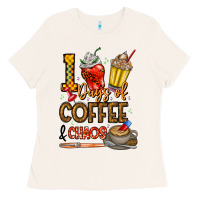 Bone 100. Days Of Coffee  Chaos Ladies Tee - CowhideDigitalArt