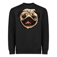 Black pug Heavyweight Sweatshirt - Jasminsmagicworld