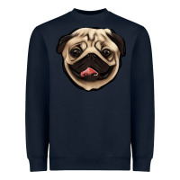 Navy pug Heavyweight Sweatshirt - Jasminsmagicworld