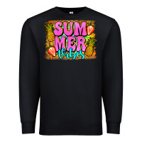 Black summer vibes leopard background Premium Sweatshirt - Jasminsmagicworld
