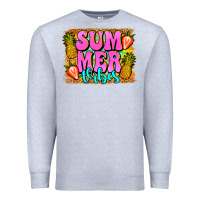 Heather Grey summer vibes leopard background Premium Sweatshirt - Jasminsmagicworld