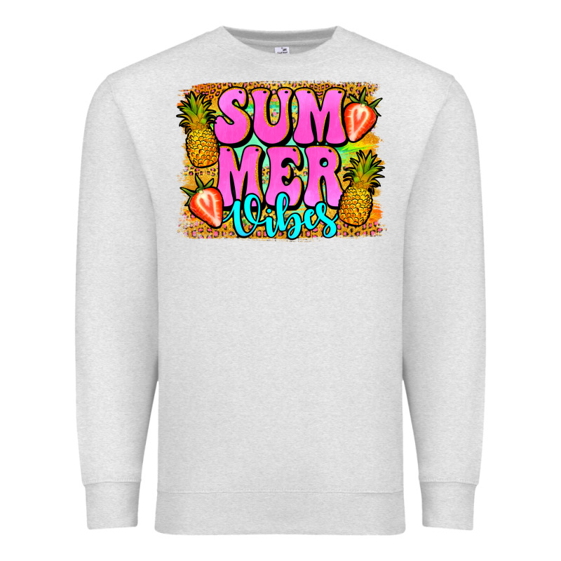 Summer Vibes Leopard Background Premium Sweatshirt by Jasminsmagicworld | Teevron