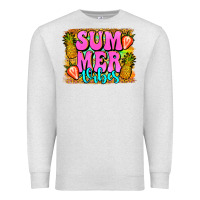Oatmeal Heather summer vibes leopard background Premium Sweatshirt - Jasminsmagicworld