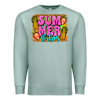 Seafoam summer vibes leopard background Premium Sweatshirt - Jasminsmagicworld