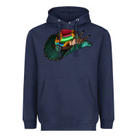 Navy aztec sunflower cowboy hat Heavyweight Hoodie - Jasminsmagicworld