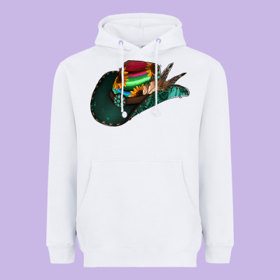 Aztec Sunflower Cowboy Hat Heavyweight Hoodie Designed By Jasminsmagicworld
