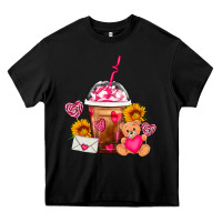 Black Valentines Day Frappe Coffee Heavy Core Tee - FaDigitalArtStudio