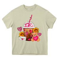 Mossy Valentines Day Frappe Coffee Heavy Core Tee - FaDigitalArtStudio