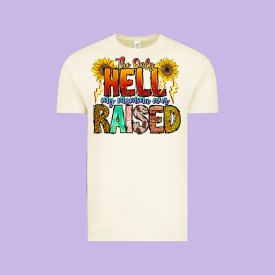 The Only Hell My Momma Ever Vintage Tee Designed By Cowhidedigitalart