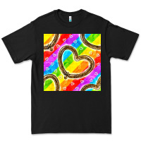Black Pride lgbtq leopard heart balloons pattern Premium Tee - BundleAndBundleShop