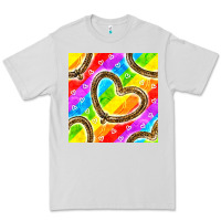Dove Grey Pride lgbtq leopard heart balloons pattern Premium Tee - BundleAndBundleShop