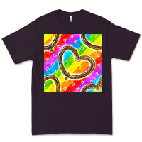 Plum Pride lgbtq leopard heart balloons pattern Premium Tee - BundleAndBundleShop