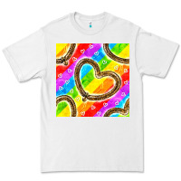 White Pride lgbtq leopard heart balloons pattern Premium Tee - BundleAndBundleShop