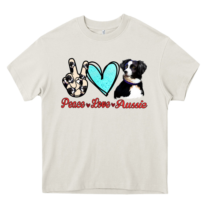 Peace Love Aussie Heavy Core Tee by Jasminsmagicworld | Teevron