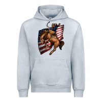 Heather Grey American Cowboy Urban Hoodie - Jasminsmagicworld