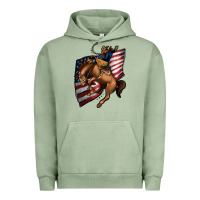 Pigment Oil Green American Cowboy Urban Hoodie - Jasminsmagicworld
