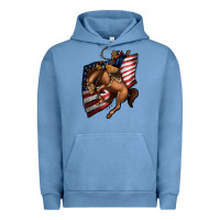 Pigment Pebble Blue American Cowboy Urban Hoodie - Jasminsmagicworld