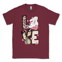 Burgundy Love Easter bunny Classic Tee - OliviaCreatesArt