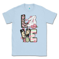 Dusty Blue Love Easter bunny Classic Tee - OliviaCreatesArt